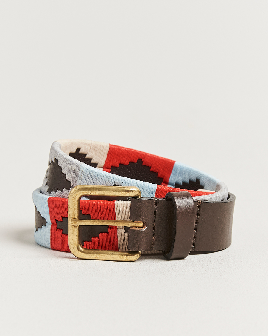 Mies | Vyöt | Pampeano | Brisa Hand Stitched Classic Leather Belt 3,5cm Multi