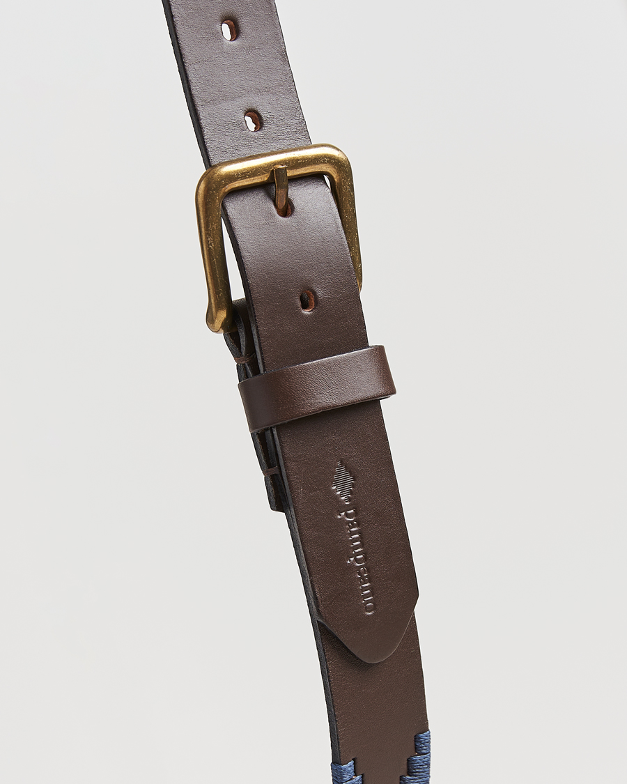 Mies | Vyöt | Pampeano | Aurora Hand Stitched Classic Leather Belt 3,5cm Orange