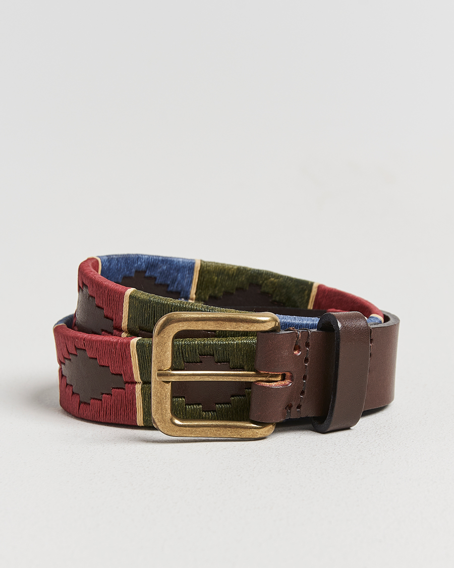 Mies | Vyöt | Pampeano | Otono Hand Stitched Classic Leather Belt 3,5cm Brown