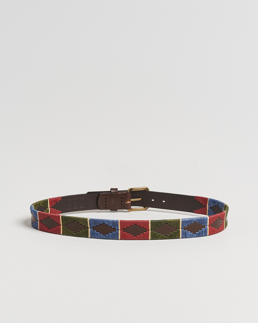 Mies | Vyöt | Pampeano | Otono Hand Stitched Classic Leather Belt 3,5cm Brown