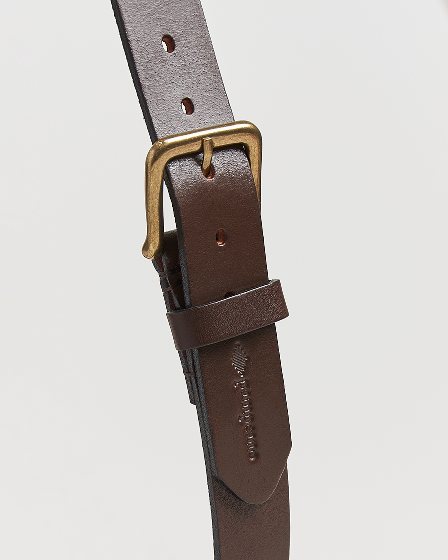 Mies | Vyöt | Pampeano | Otono Hand Stitched Classic Leather Belt 3,5cm Brown