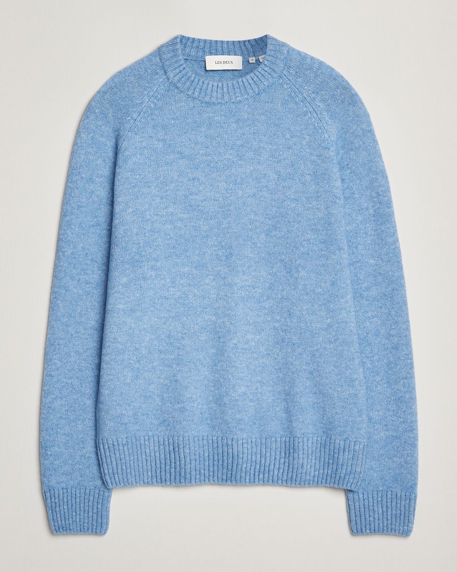 Mies | Puserot | LES DEUX | Gilbert Crew Neck Knit Allure Blue