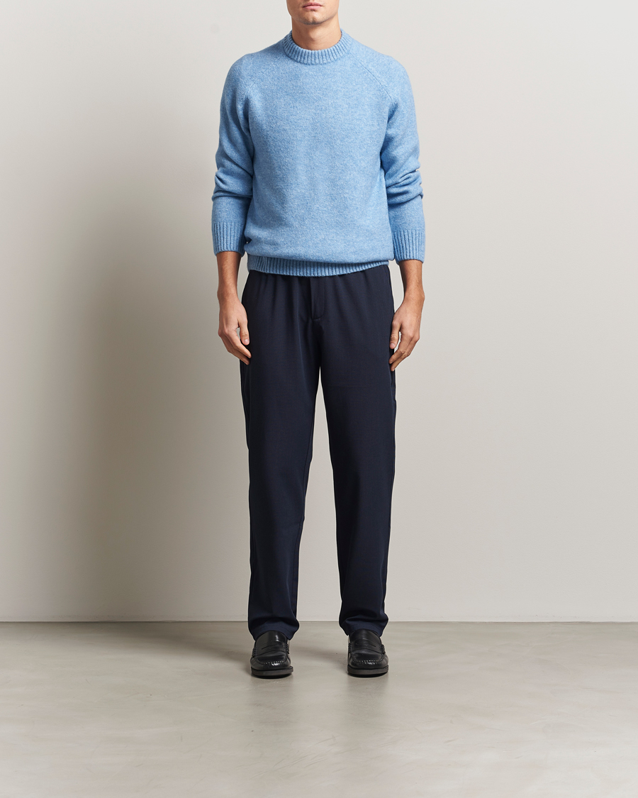 Mies | Puserot | LES DEUX | Gilbert Crew Neck Knit Allure Blue