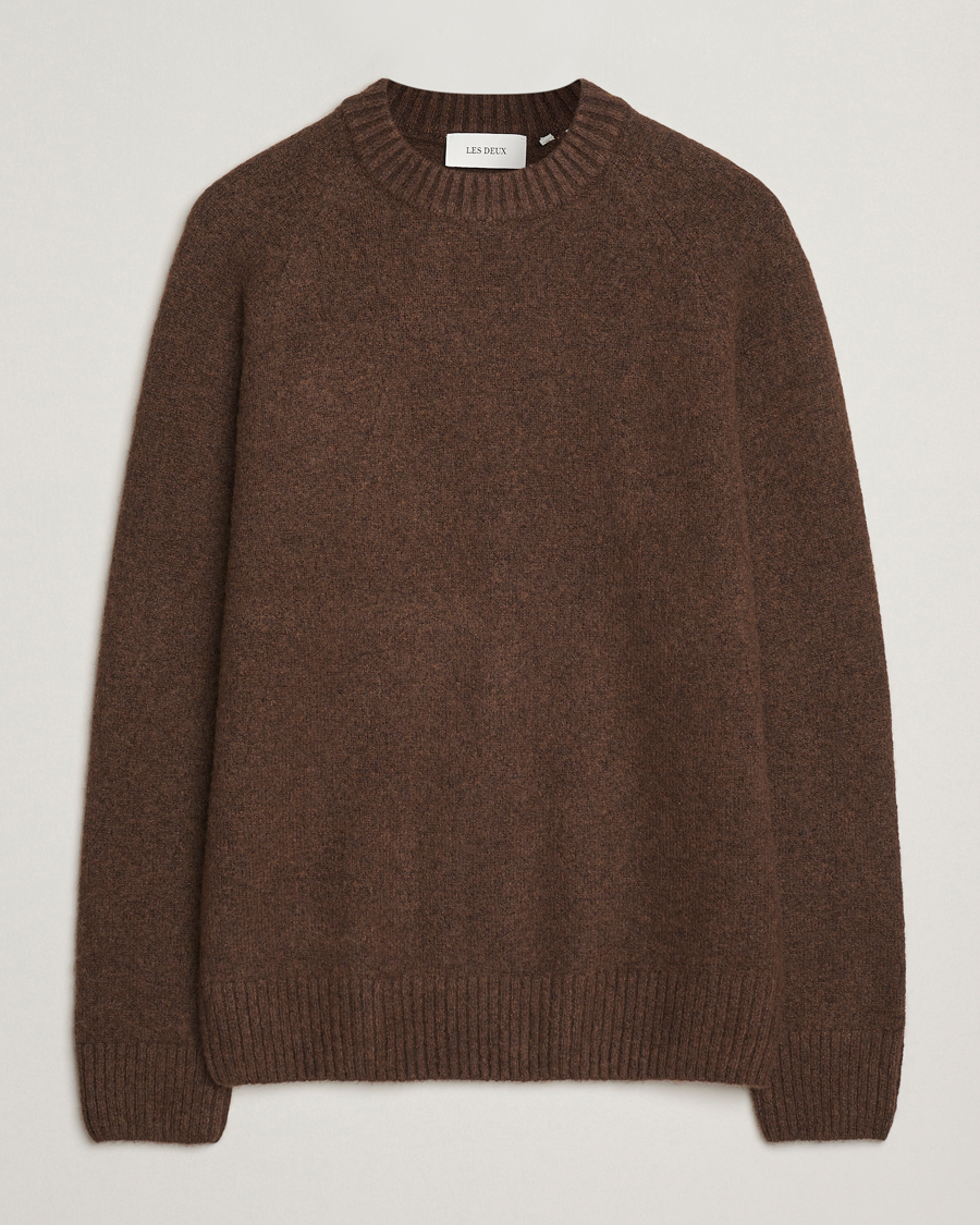 Mies | Puserot | LES DEUX | Gilbert Crew Neck Knit Slate Brown