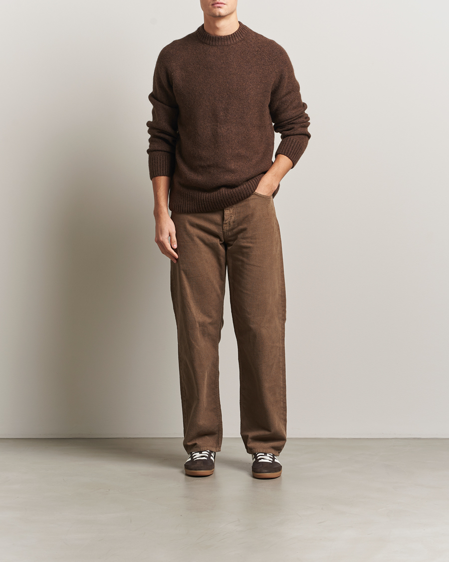 Mies | Puserot | LES DEUX | Gilbert Crew Neck Knit Slate Brown
