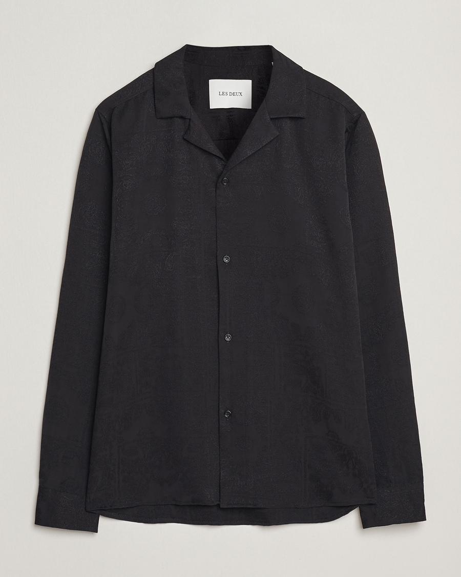 Mies | Kauluspaidat | LES DEUX | Jasper Jaquard Shirt Black