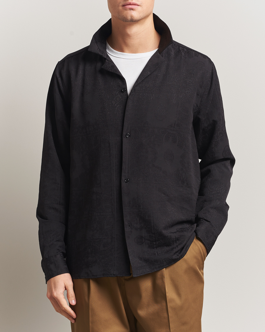 Mies | Kauluspaidat | LES DEUX | Jasper Jaquard Shirt Black