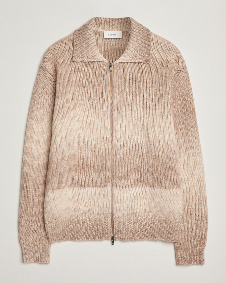 Mies | Puserot | LES DEUX | Gannon Gradient Zipper Cardigan Prairie Sand