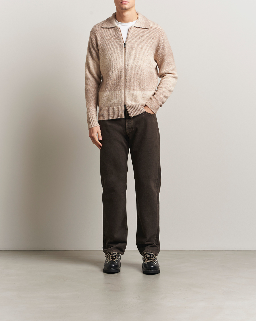 Mies | Puserot | LES DEUX | Gannon Gradient Zipper Cardigan Prairie Sand