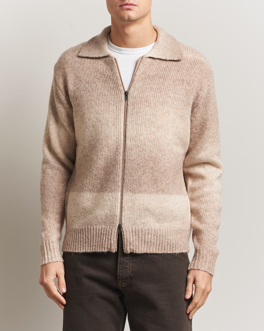 Mies | Puserot | LES DEUX | Gannon Gradient Zipper Cardigan Prairie Sand