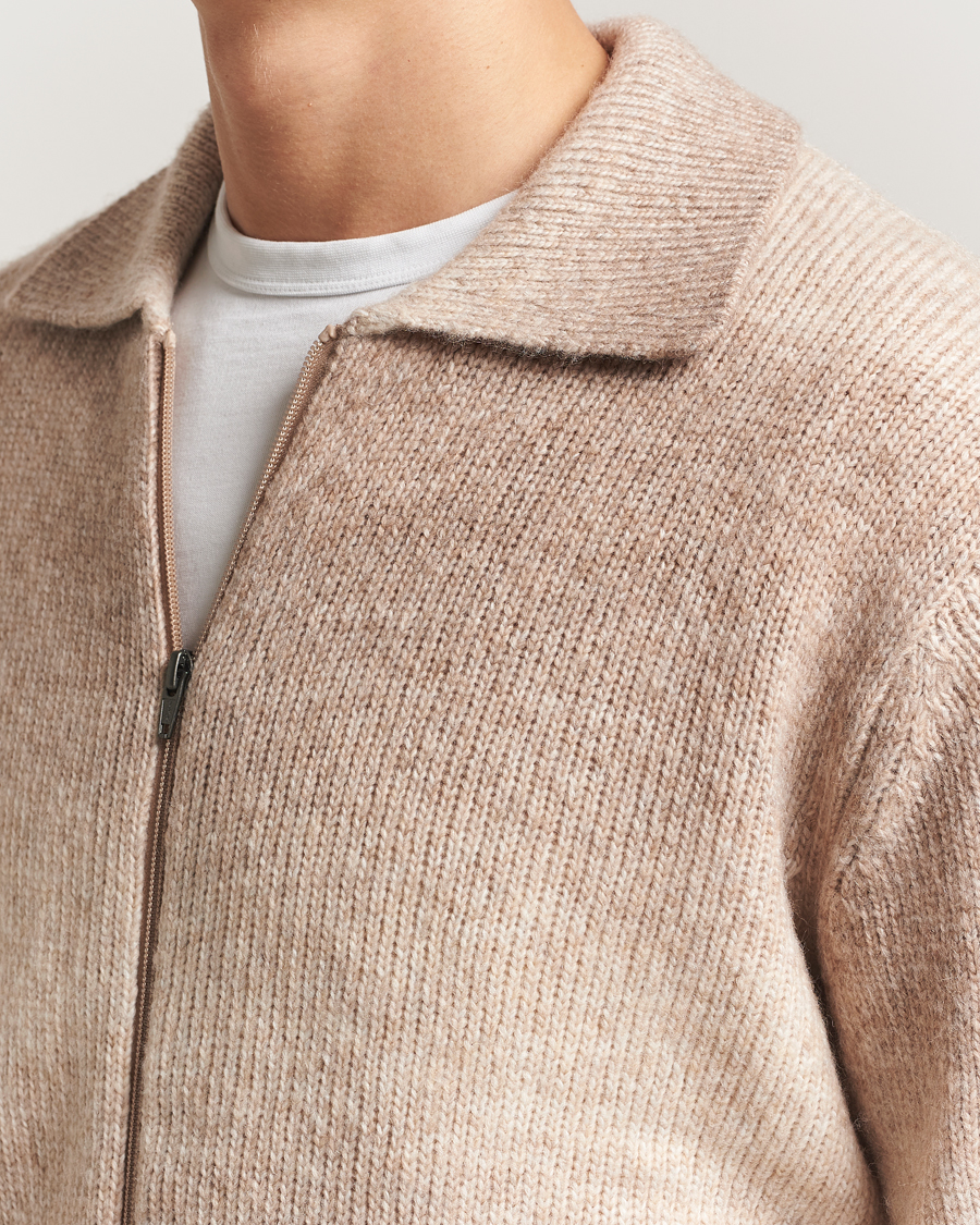 Mies | Puserot | LES DEUX | Gannon Gradient Zipper Cardigan Prairie Sand