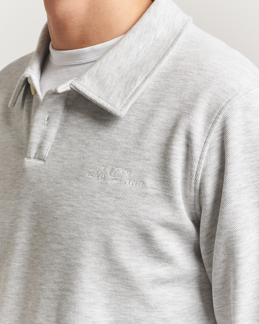 Mies | Puserot | LES DEUX | Ben Polo Pique Sweatshirt Snow Melange
