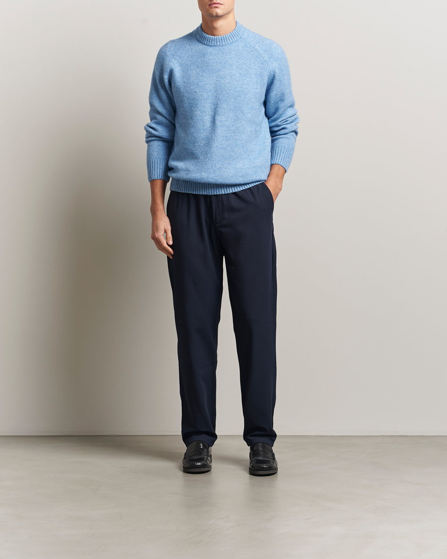 Mies | Housut | LES DEUX | Como Tapered Textured Pants Dark Navy Blue