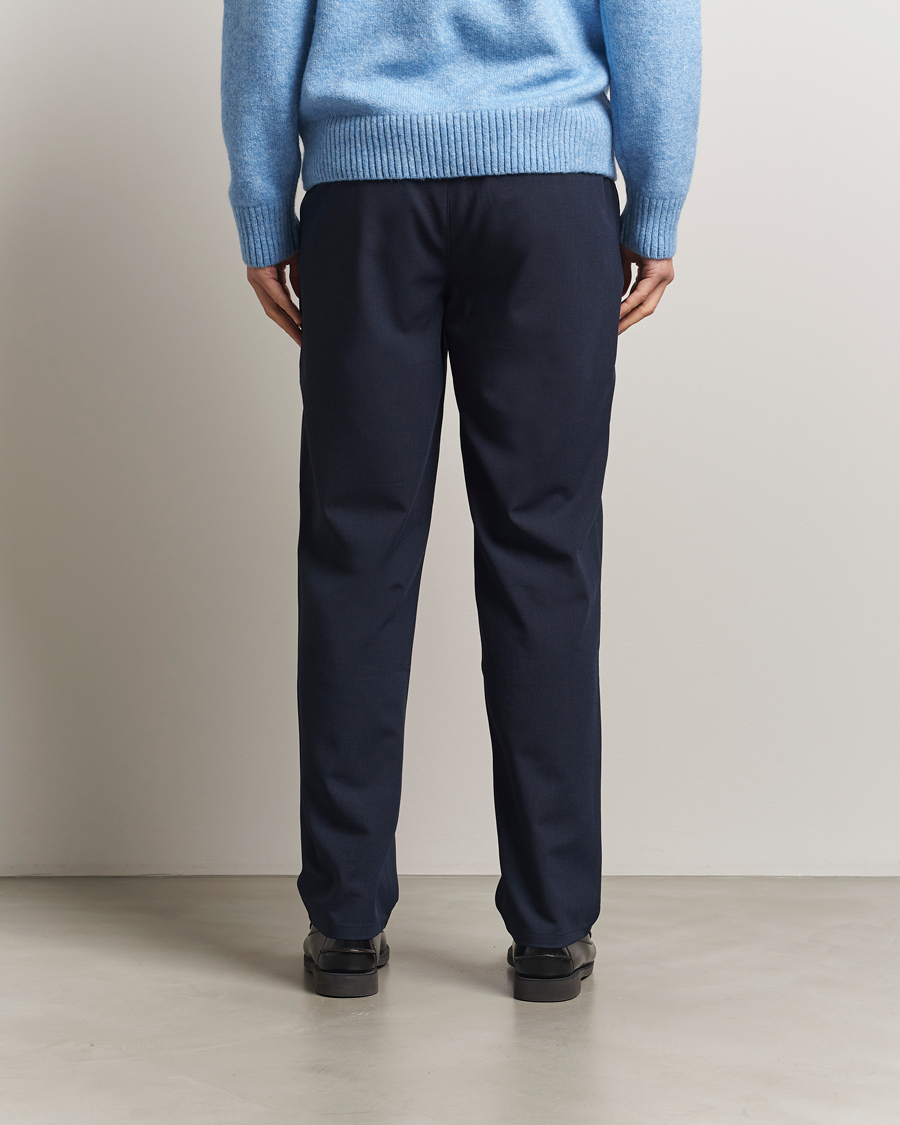 Mies | Housut | LES DEUX | Como Tapered Textured Pants Dark Navy Blue