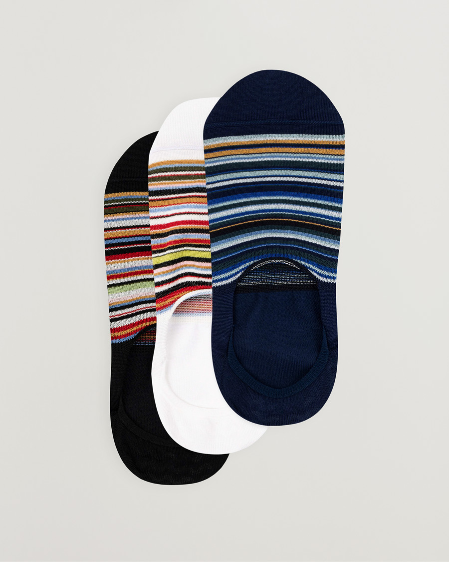 Mies | Alusvaatteet | Paul Smith | 3-Pack Signature Striped Invisible Socks Multi