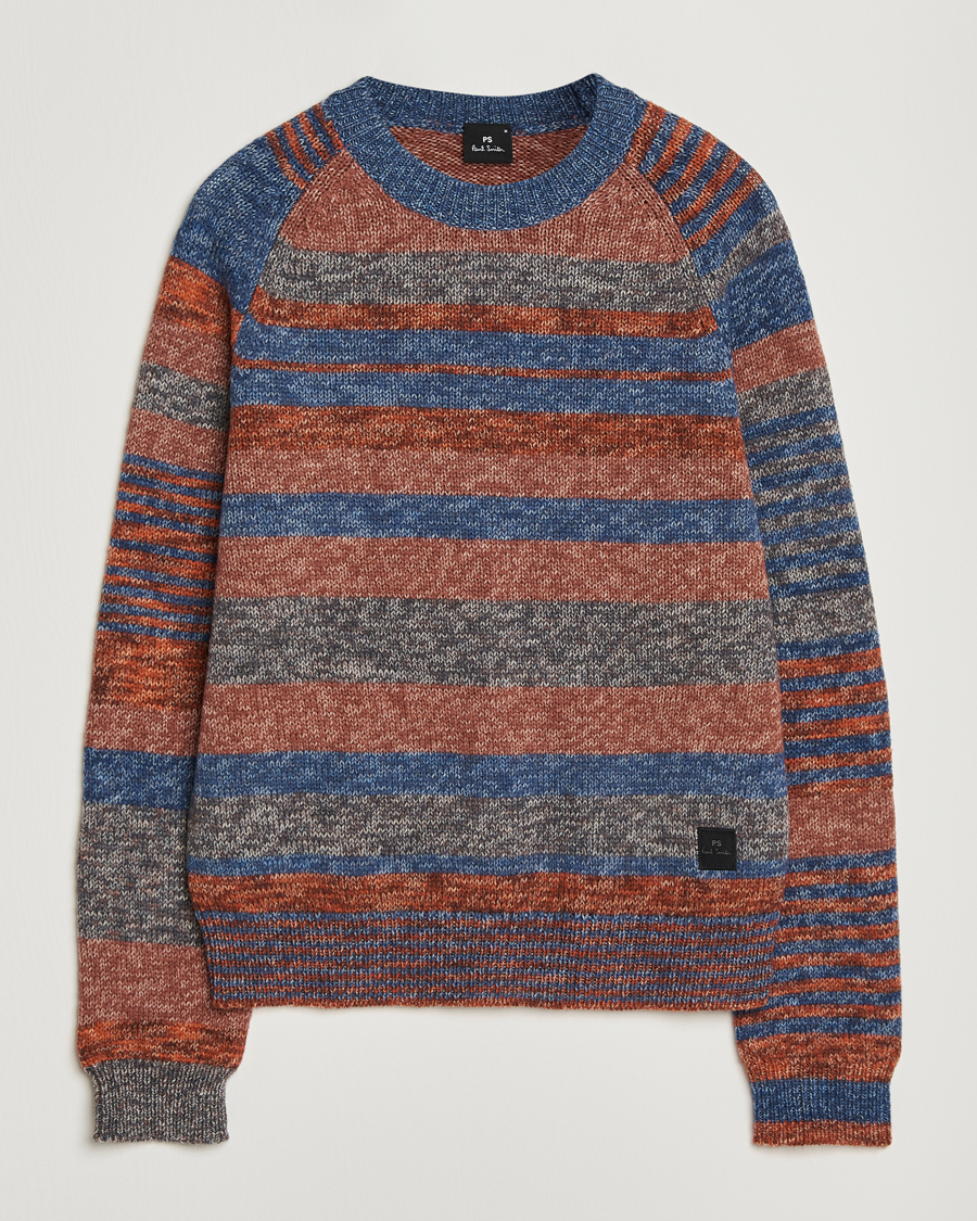 Mies | Puserot | PS Paul Smith | Wool Knitted Striped Sweater Red Multi