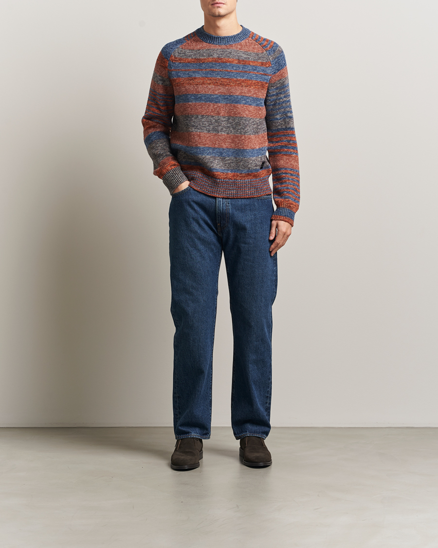 Mies | Puserot | PS Paul Smith | Wool Knitted Striped Sweater Red Multi