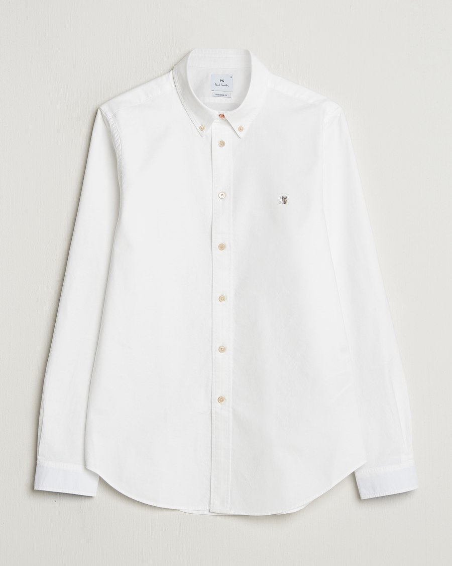 Mies | Kauluspaidat | PS Paul Smith | Tailored Fit Embroidered Oxford Shirt White