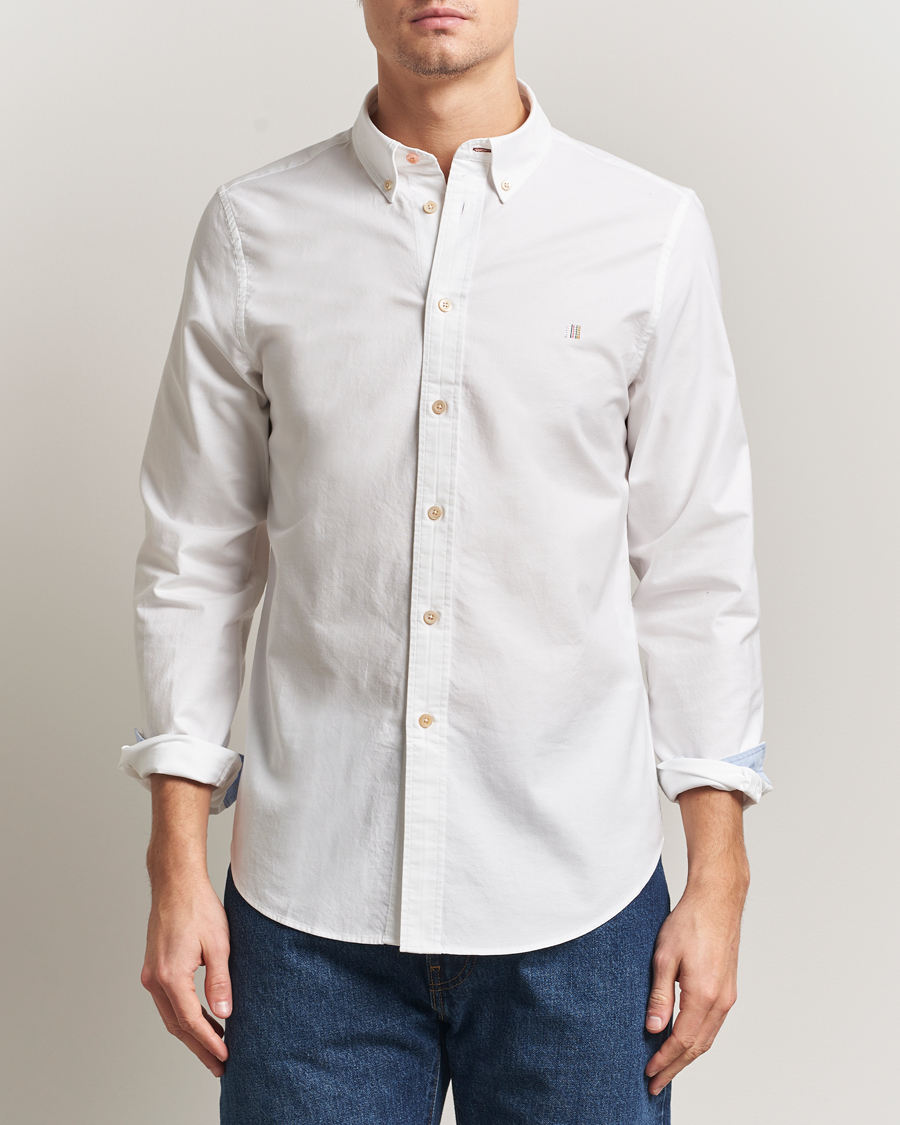 Mies | Kauluspaidat | PS Paul Smith | Tailored Fit Embroidered Oxford Shirt White