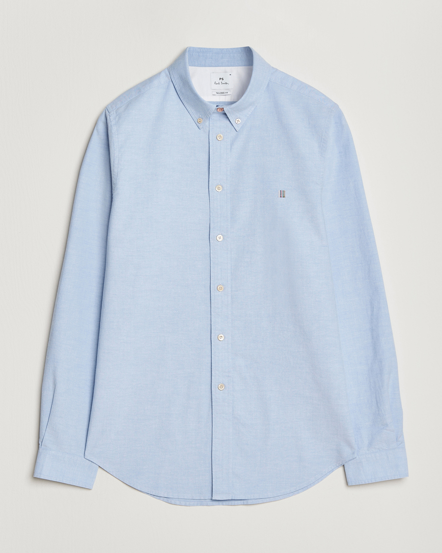 Mies | Kauluspaidat | PS Paul Smith | Tailored Fit Embroidered Oxford Shirt Light Blue