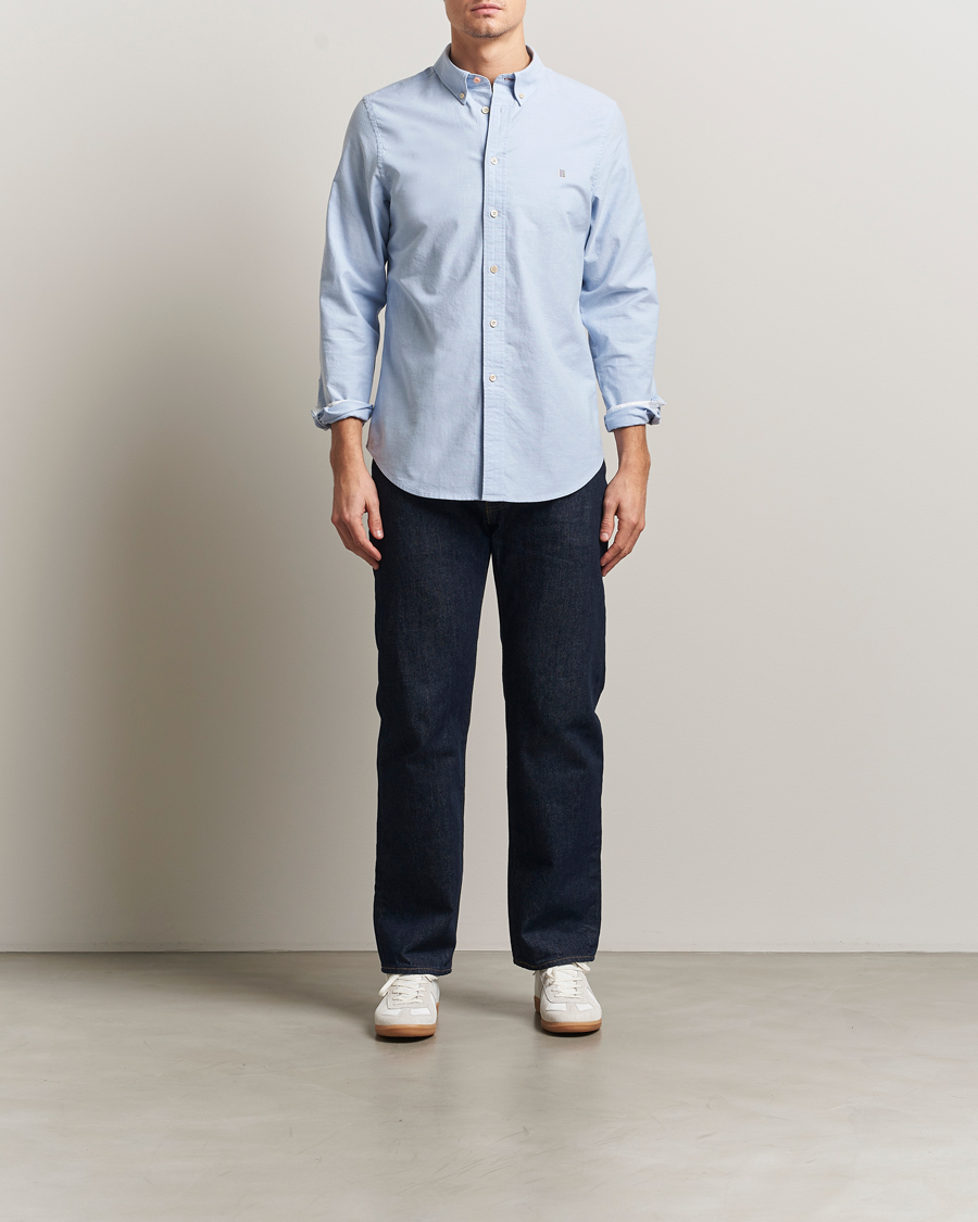 Mies | Kauluspaidat | PS Paul Smith | Tailored Fit Embroidered Oxford Shirt Light Blue