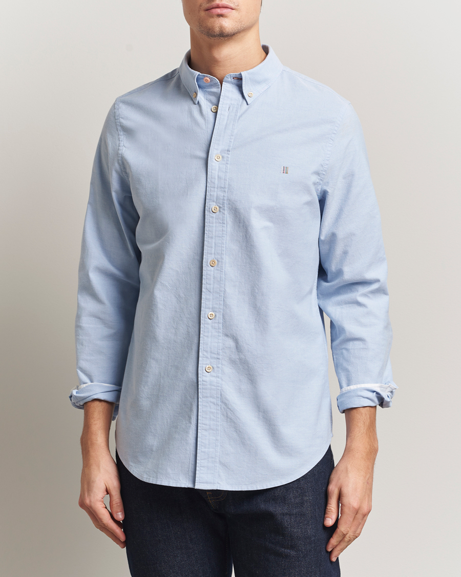 Mies | Kauluspaidat | PS Paul Smith | Tailored Fit Embroidered Oxford Shirt Light Blue