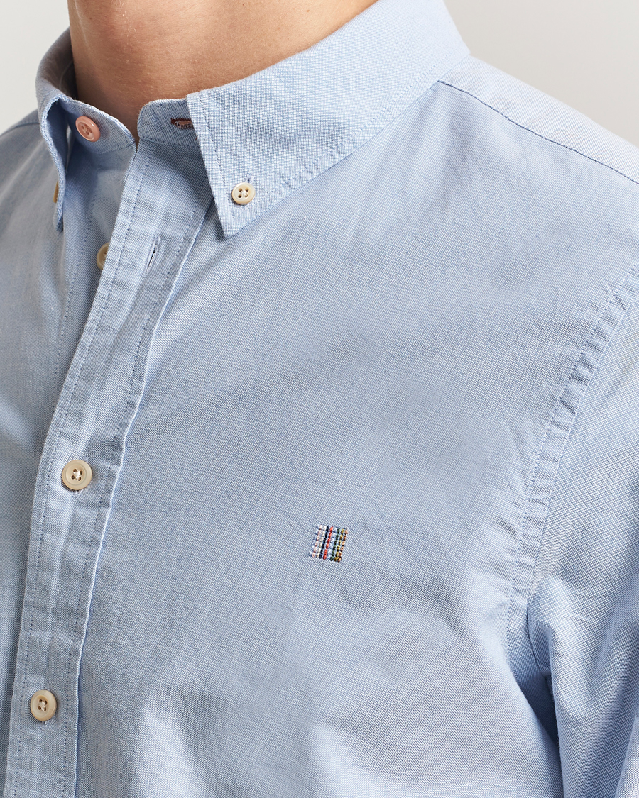 Mies | Kauluspaidat | PS Paul Smith | Tailored Fit Embroidered Oxford Shirt Light Blue