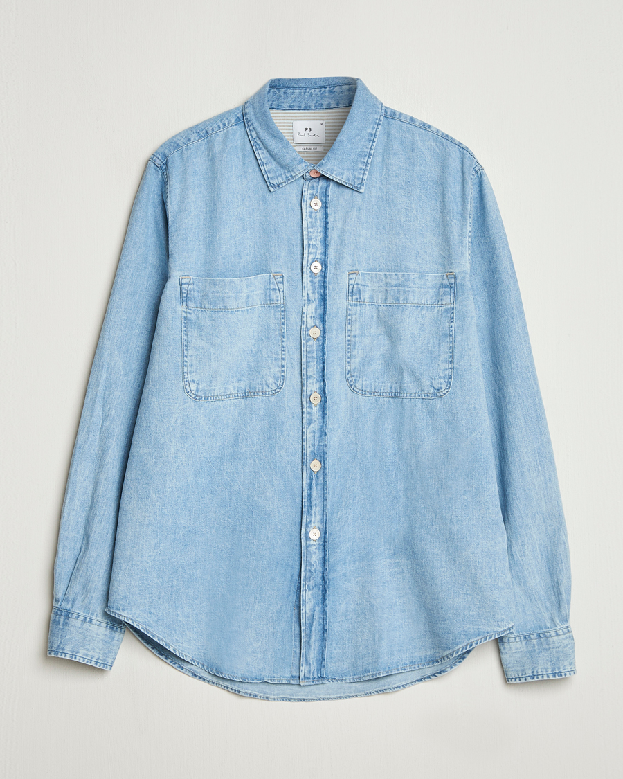 Mies | Kauluspaidat | PS Paul Smith | Casual Fit Denim Shirt Washed Blue