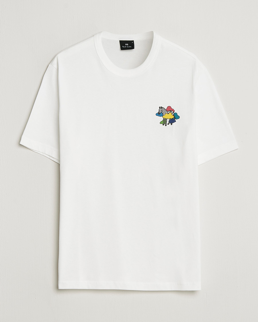Mies | T-paidat | PS Paul Smith | Cloud Zebra Printed T-Shirt White