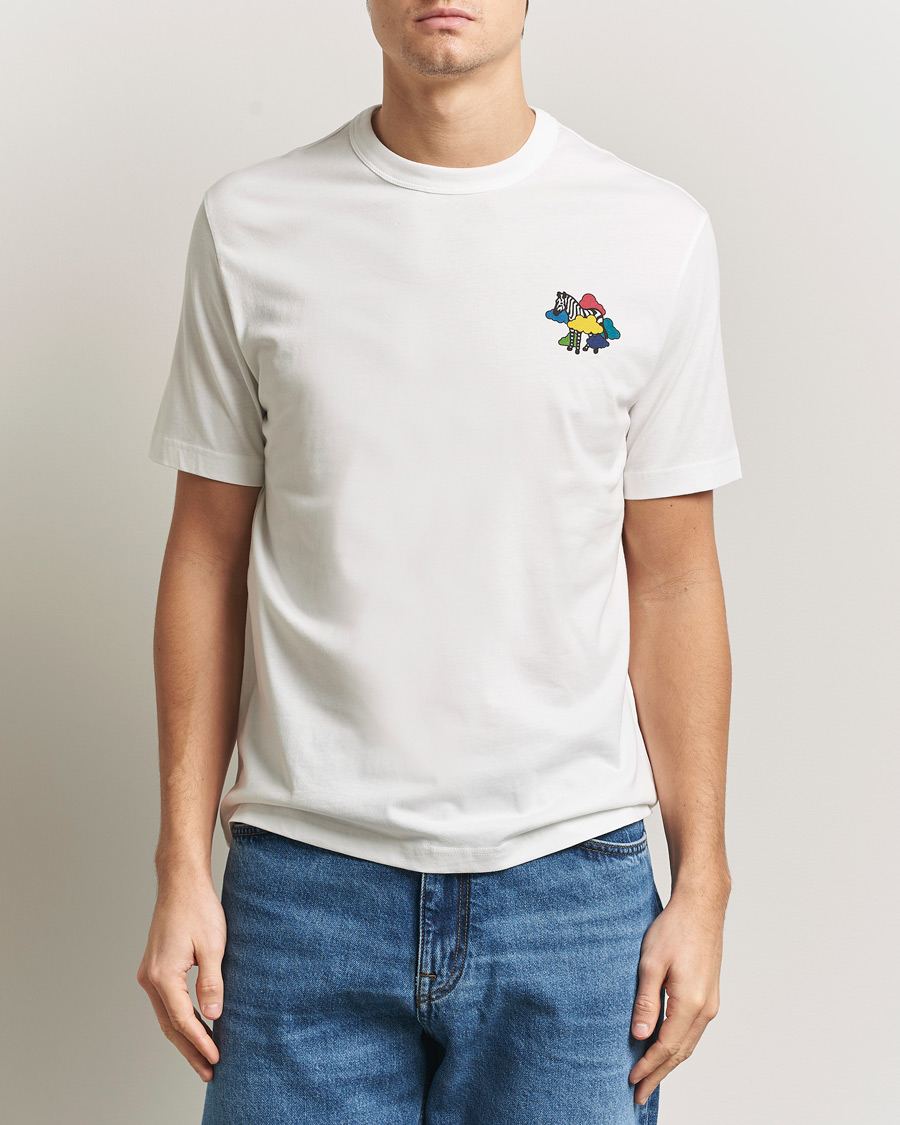 Mies | T-paidat | PS Paul Smith | Cloud Zebra Printed T-Shirt White