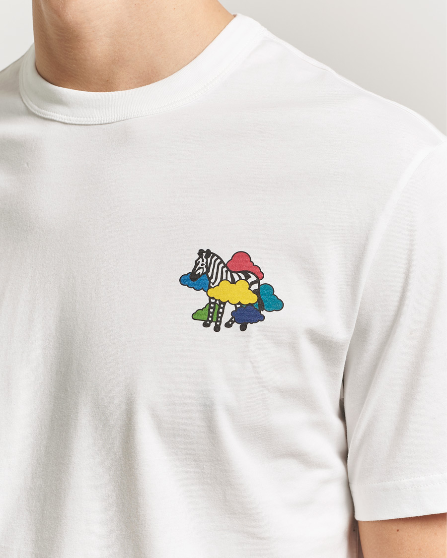 Mies | T-paidat | PS Paul Smith | Cloud Zebra Printed T-Shirt White