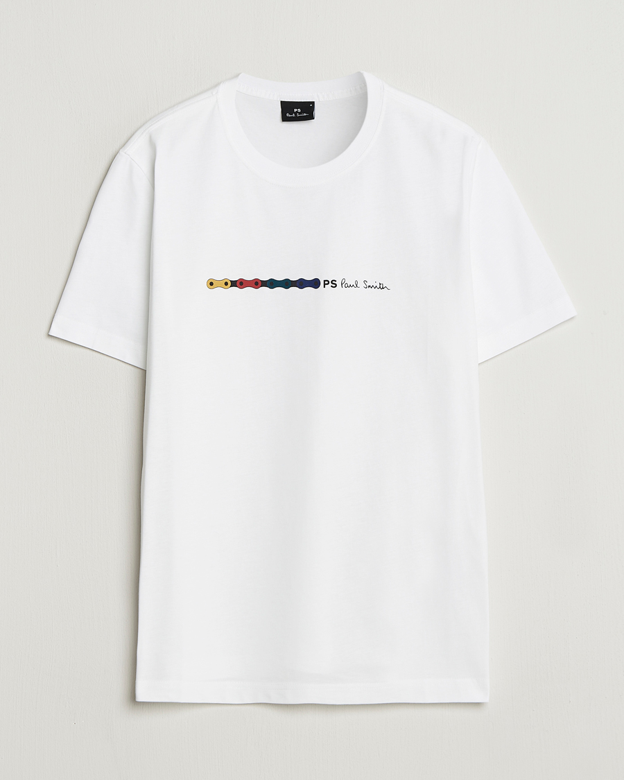 Mies | T-paidat | PS Paul Smith | Chain Printed T-Shirt White