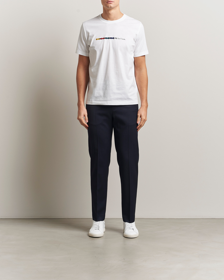 Mies | T-paidat | PS Paul Smith | Chain Printed T-Shirt White