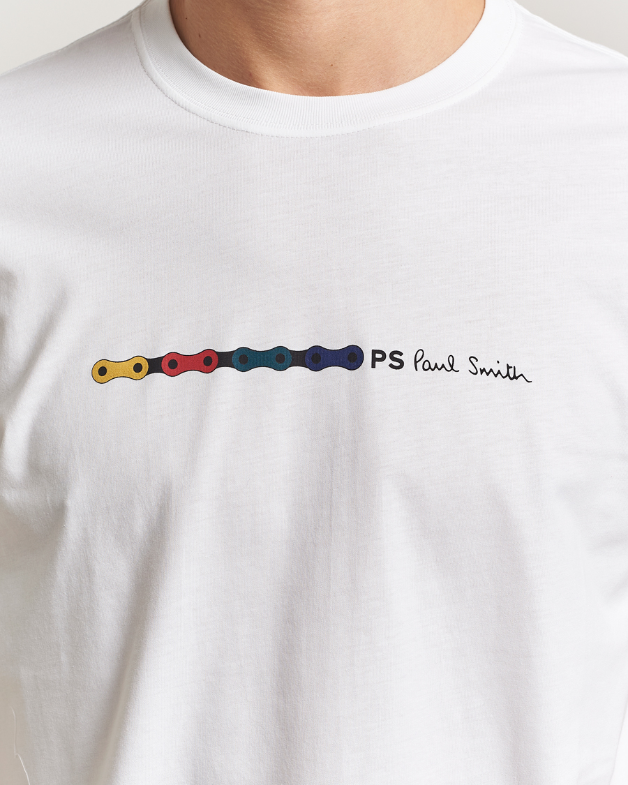 Mies | T-paidat | PS Paul Smith | Chain Printed T-Shirt White