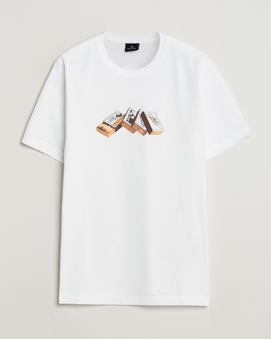 Mies | T-paidat | PS Paul Smith | Matchboxes Printed T-Shirt White