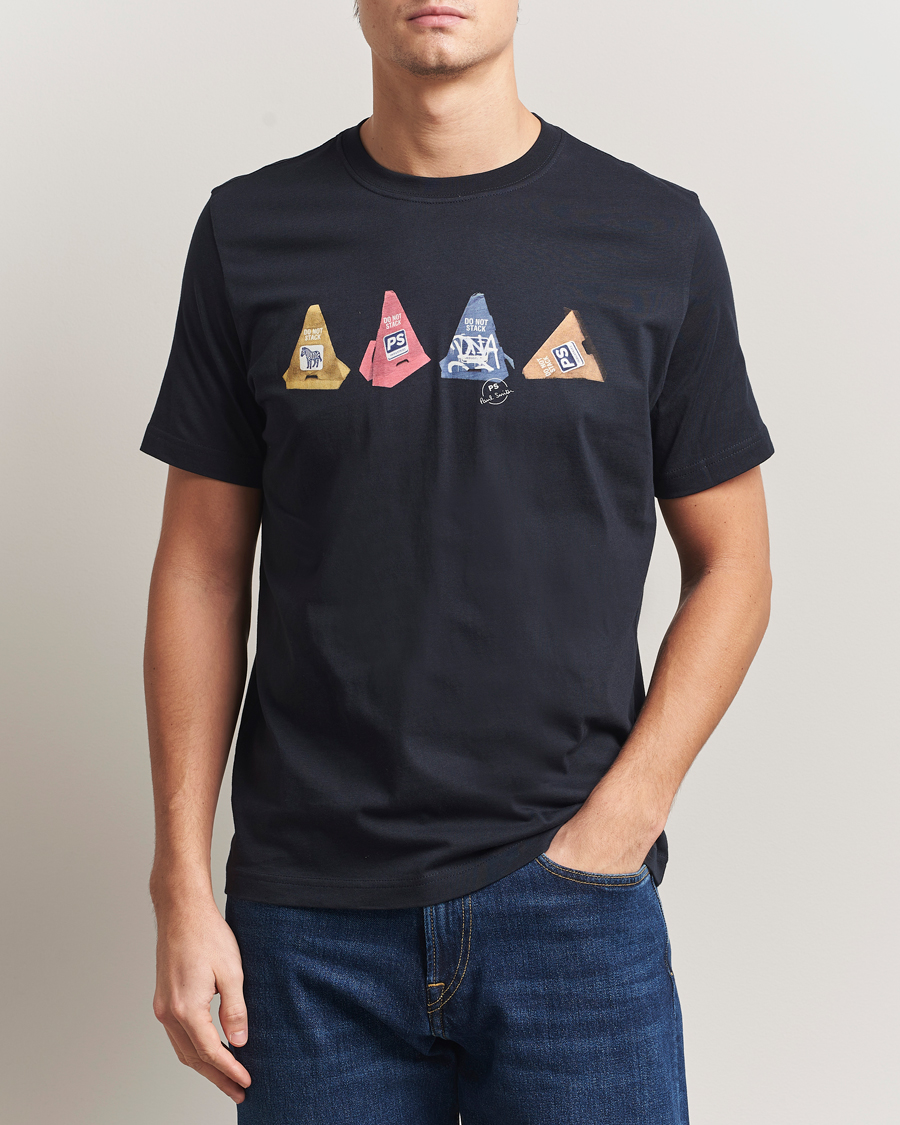 Mies | T-paidat | PS Paul Smith | Cones Printed T-Shirt Navy