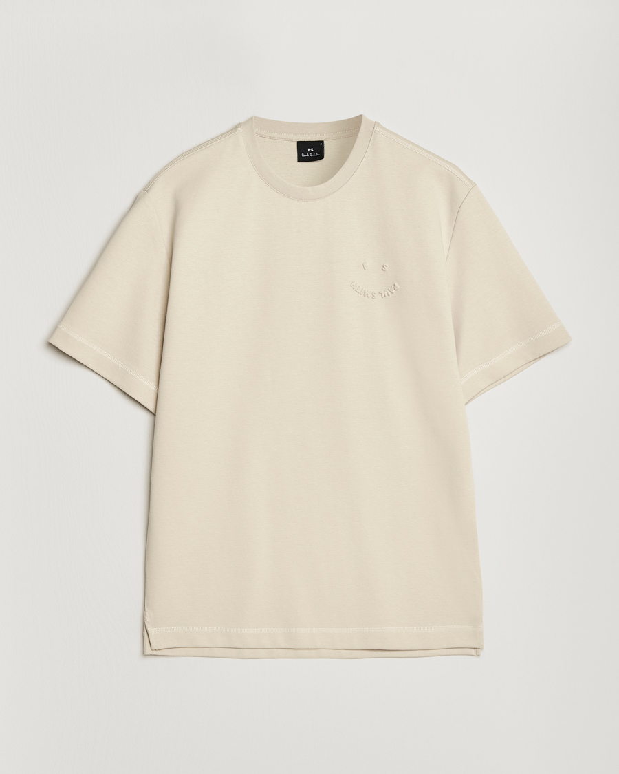 Mies | T-paidat | PS Paul Smith | Casual Fit Happy T-Shirt Ecru