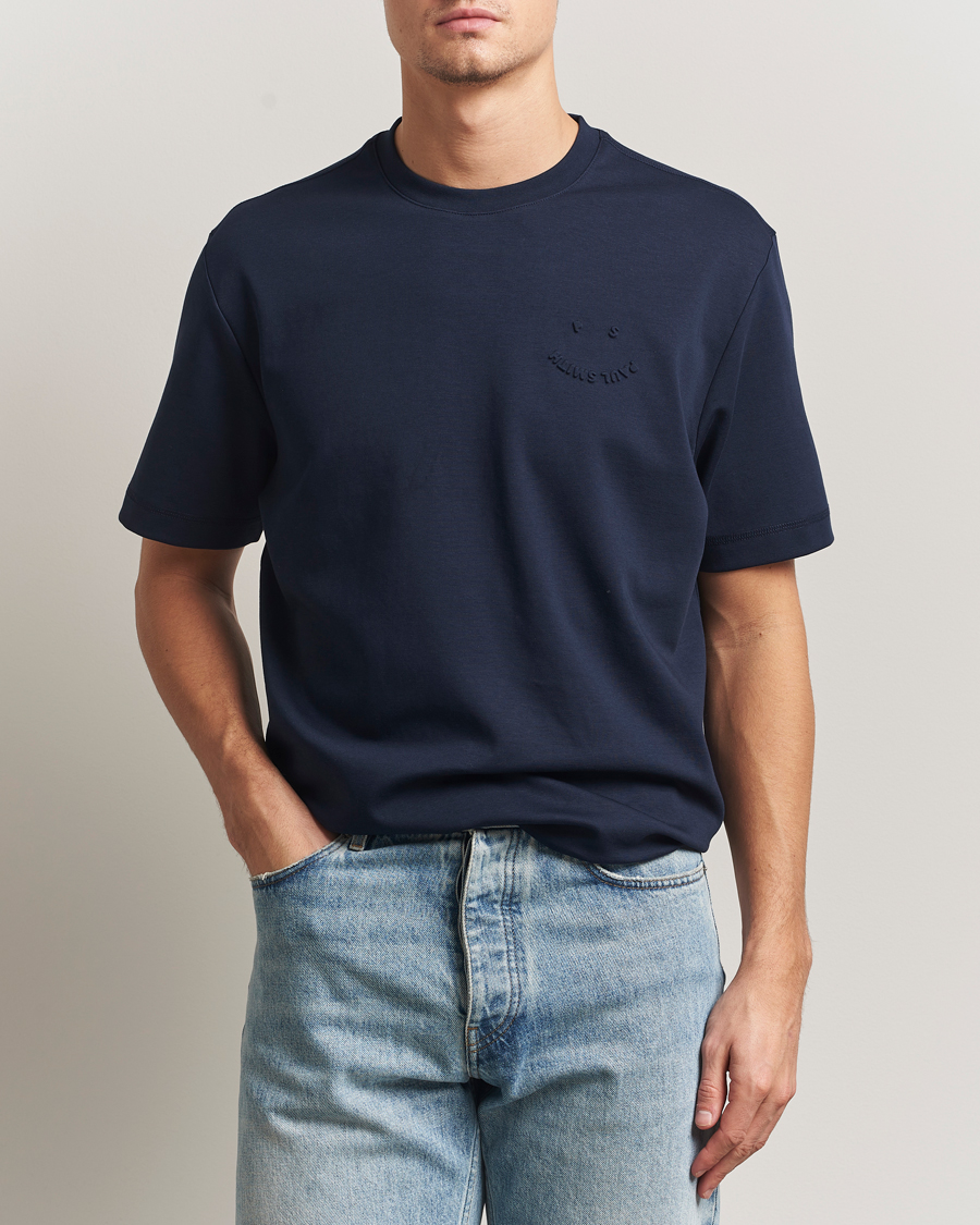Mies | T-paidat | PS Paul Smith | Casual Fit Happy T-Shirt Navy