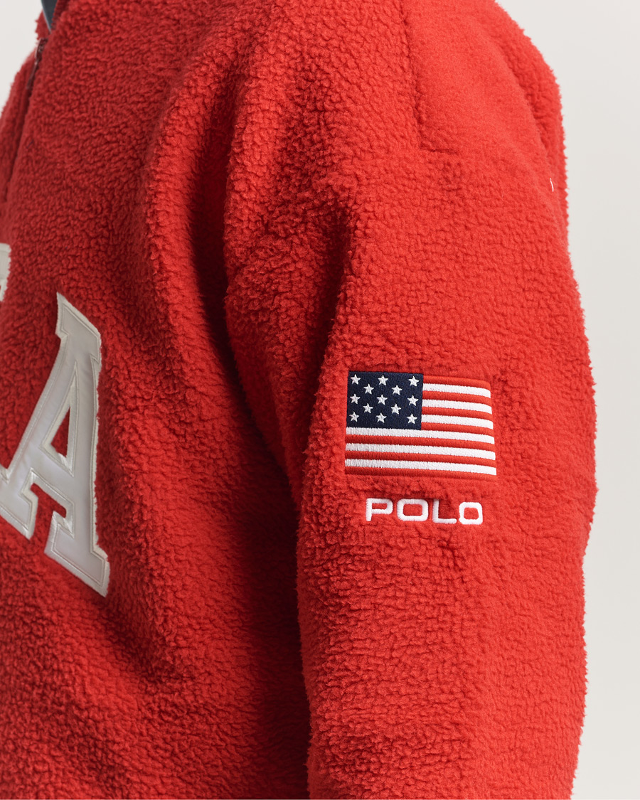 Mies | Puserot | Polo Ralph Lauren | Polar Half Zip USA Fleece RL 2000 Red