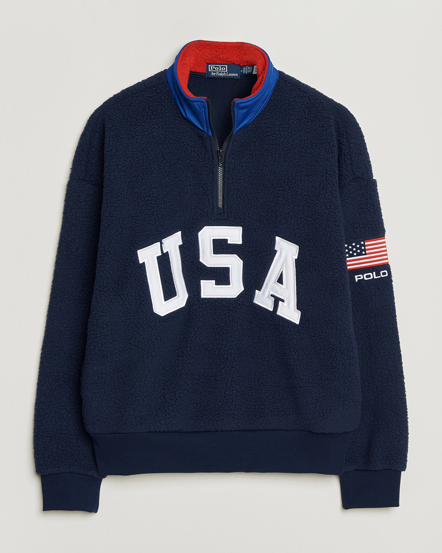 Mies | Puserot | Polo Ralph Lauren | Polar Half Zip USA Fleece Refined Navy