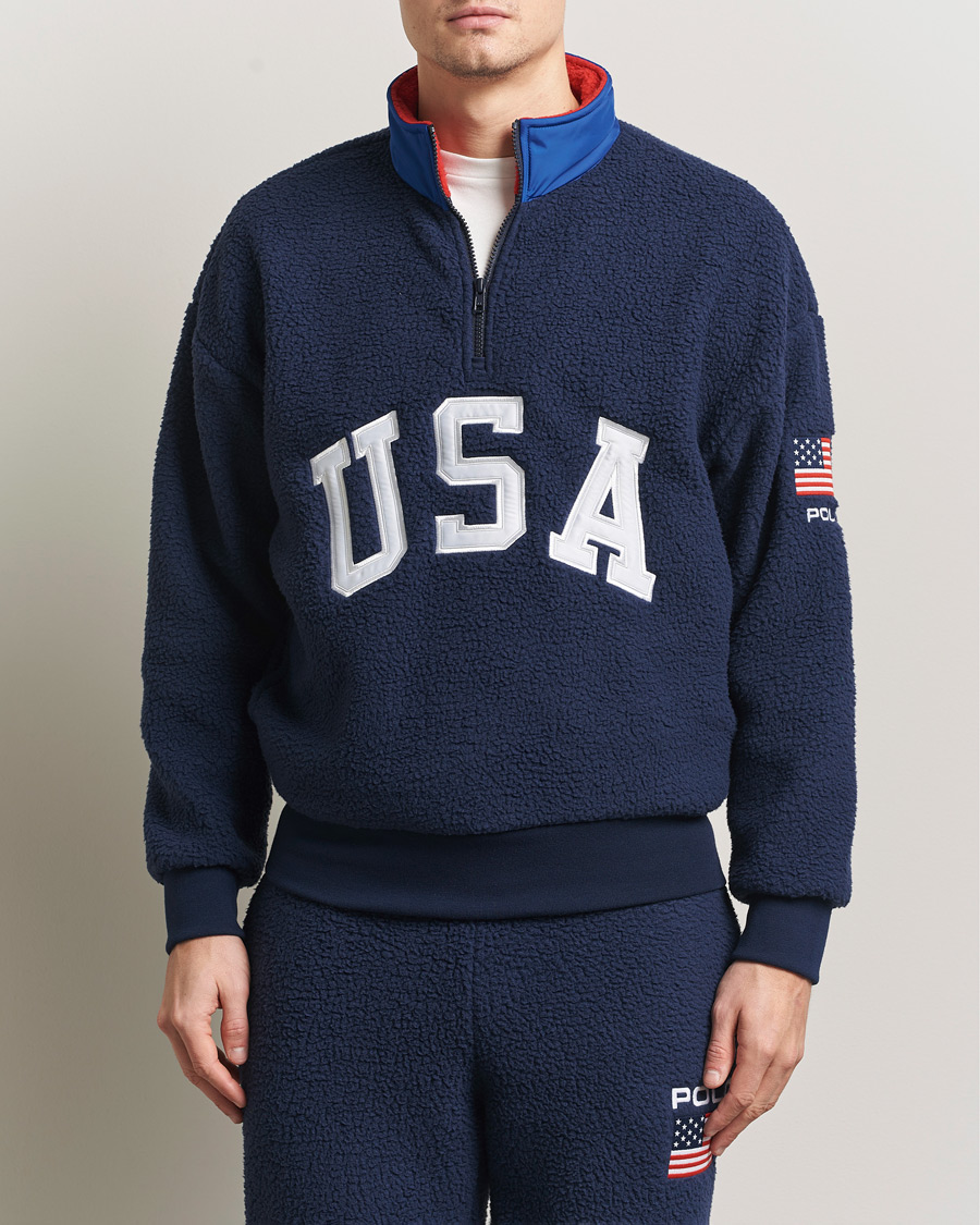 Mies | Puserot | Polo Ralph Lauren | Polar Half Zip USA Fleece Refined Navy