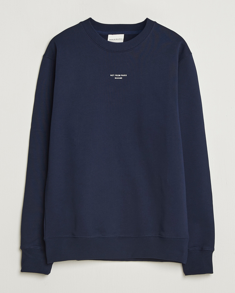 Mies | Puserot | Drôle de Monsieur | Classic Slogan Sweatshirt Navy
