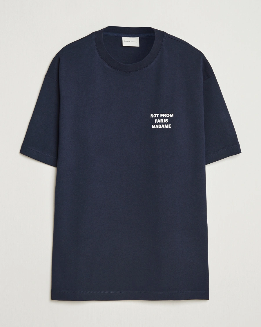 Mies | T-paidat | Drôle de Monsieur | Slogan T-Shirt Navy