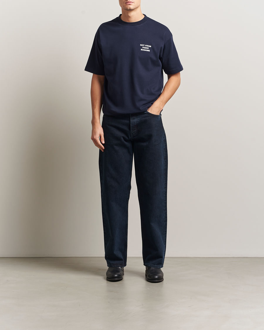 Mies | T-paidat | Drôle de Monsieur | Slogan T-Shirt Navy