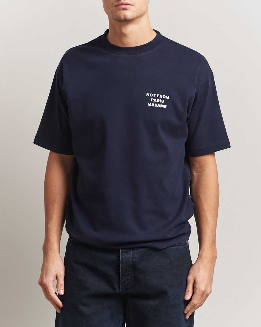 Mies | T-paidat | Drôle de Monsieur | Slogan T-Shirt Navy