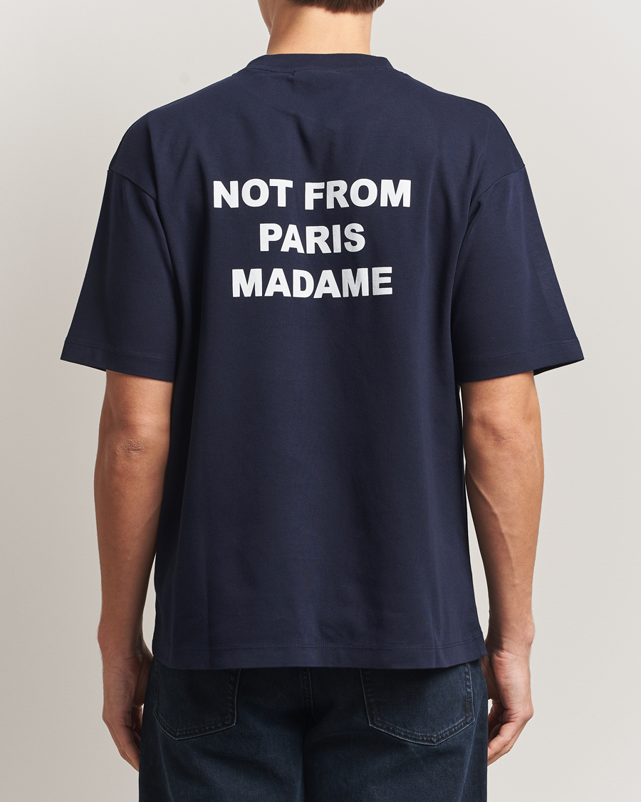 Mies | T-paidat | Drôle de Monsieur | Slogan T-Shirt Navy