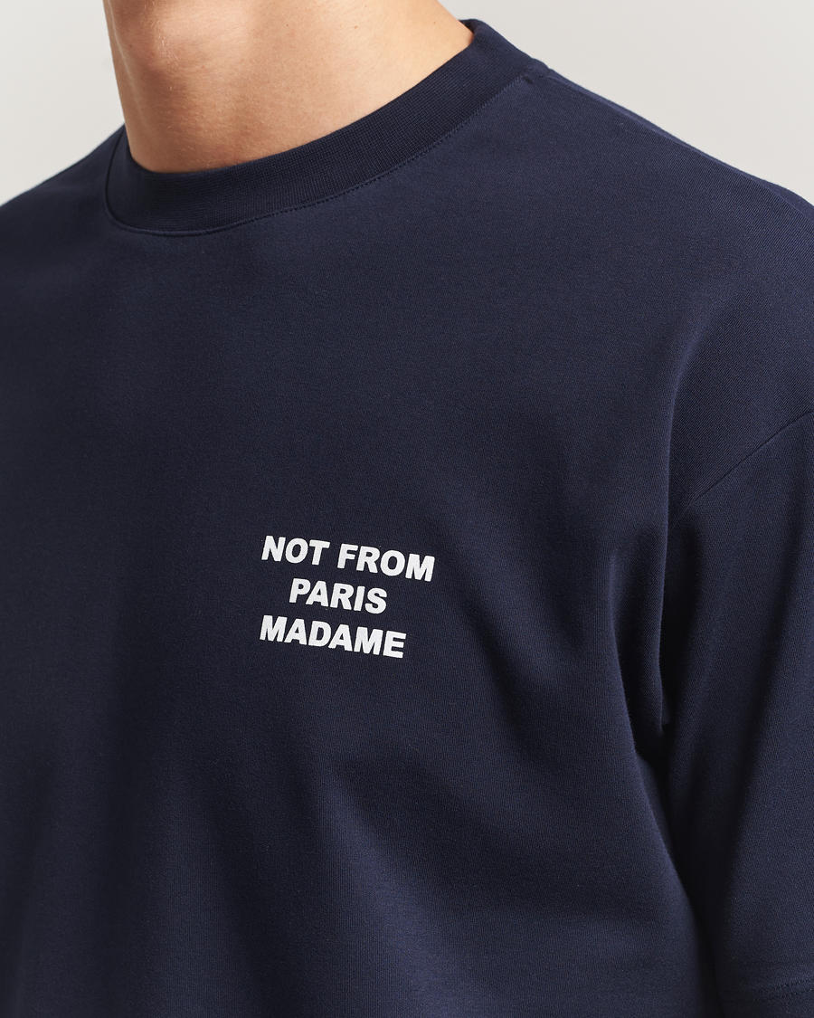 Mies | T-paidat | Drôle de Monsieur | Slogan T-Shirt Navy
