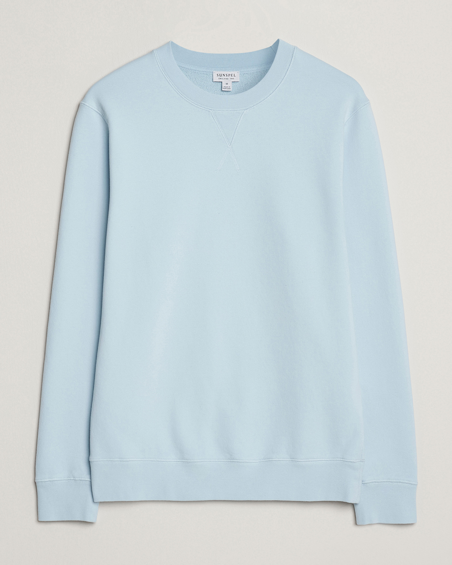 Mies | Puserot | Sunspel | Loopback Sweatshirt Frost Blue