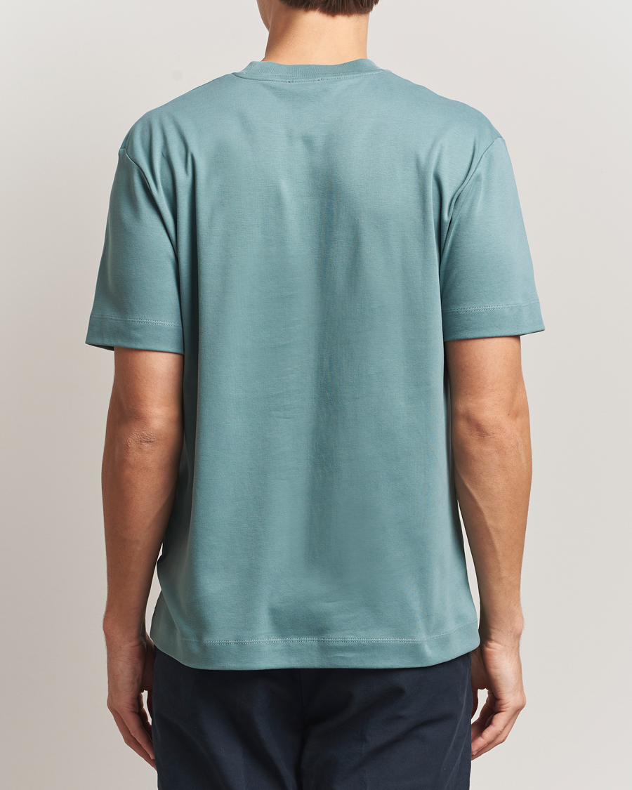 Mies | T-paidat | Sunspel | Heavy Weight Supima Cotton T-Shirt Steel Green