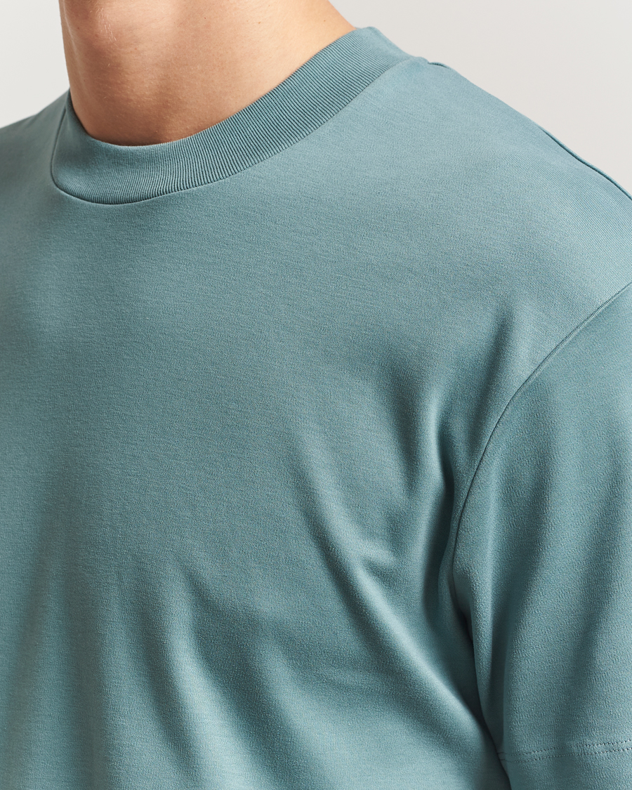 Mies | T-paidat | Sunspel | Heavy Weight Supima Cotton T-Shirt Steel Green